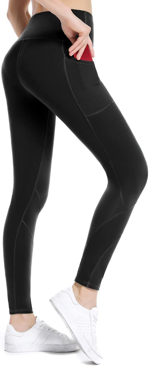 High Waisted Tummy Control Leggings-Yoga-Pants with Pockets Leggings for Women Workout Squat Proof Tights